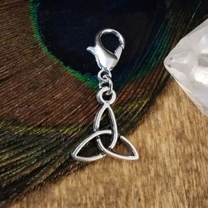 Triquetta Charm Trinity Charm for Witchy Wiccan Charm Bracelet Celtic Bag Clip